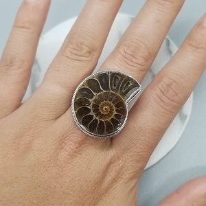 NEW Bali Legacy Ammonite Ring in Sterling Silver